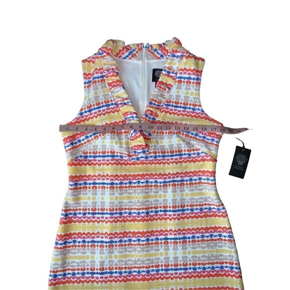 Vince Camuto Bullet Shift Ruffled V-neck Mini Dress - Picture 9 of 9